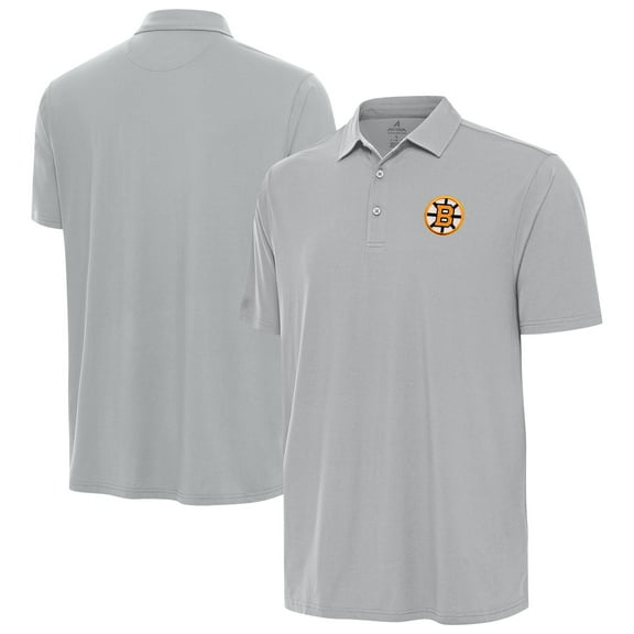 Men's Antigua Gray Boston Bruins Era Polo