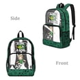 thumbnail image 2 of SEANATIVE Kids Clear Backpacks Transparent Bookbag See Through School Bag Daypack PVC Backpack Clear Bag for Stadium Events College Concerts Sport Work, Cartoon Boy Soccer Green, 2 of 7