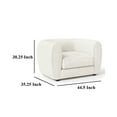 thumbnail image 5 of Dly Accent Chair, Tuxedo Style Arms, Plush White Boucle Cushions, 5 of 5