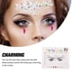 thumbnail image 4 of Vogacara Joyas para la frente de ojos, pegatinas autoadhesivas de diamantes de imitación, maquillaje facial ostentoso, decoraciones DIY para mujeres, Tratamientos faciales Tipo 6 Vogacara CE013627-06B, 4 of 6