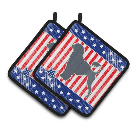 

Carolines Treasures BB3368PTHD Patriotic Portuguese Water Dog Pair of Pot Holders 7.5HX7.5W multicolor