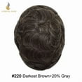 thumbnail image 2 of Lyrical Hair Toupee for Men Fine Mono Mens Toupee Human Hair Replacement Systems Monofilament with NPU Hairpiece for Man Black Brown Blonde Gray Hair Wig Unit, 2 of 6