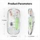 thumbnail image 5 of Ratón Inalámbrico Transparente de 2,4 G, Recargable por USB, con Bluetooth, Ergonómico, para Juegos, para PC, Portátil, Escritorio, Modo Dual, Silencioso, 5 of 5
