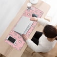 thumbnail image 3 of Long Mouse Pads for Desk,Pink Cow Heart Pattern Desk Mats on Top Of Desks, Desk Mouse Pad Extra Large with 3mm Non-Slip Base and Stitched Edge for Gaming,Office,Work,Home 31.5"x11.8", 3 of 6