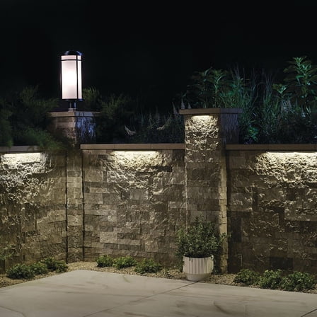 LED Hardscape Light Retaining Walls lights Steps under paver wall cap 12 lights