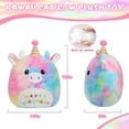 thumbnail image 4 of Peluche AWNOGKUE con forma de unicornio con forma de vaca, 30 cm, regalo de cumpleaños, 4 of 7
