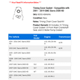 thumbnail image 2 of Timing Cover Gasket - Compatible with 2001 - 2019 GMC Sierra 2500 HD 2002 2003 2004 2005 2006 2007 2008 2009 2010 2011 2012 2013 2014 2015 2016 2017 2018, 2 of 3