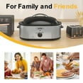 thumbnail image 6 of Sunvivi 20 Quart Electric Roaster Oven Turkey Roaster with Lid , Removable Pan Large Roaster, Self-Basting Lid, Silver, 6 of 8