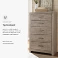 thumbnail image 3 of Signature Design by Ashley Culverbach 5 Drawer Chest in Gray, 3 of 15