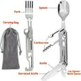 thumbnail image 6 of Outdoor Camping Utensil Set1PC,Detachable Knife Fork Spoon Combo43.31x12.99x12.99in,Stainless Steel Compact Multi-Tool for Hiking Picnics(Sliver), 6 of 9