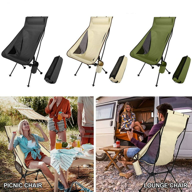 Camping Chairs for Adults, Lightweight Foldable Compact Portable Chair,  Backpacking Chair for Outside