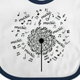 thumbnail image 4 of Inktastic Music Dandelion Musical Boys or Girls Baby Bib, 4 of 4