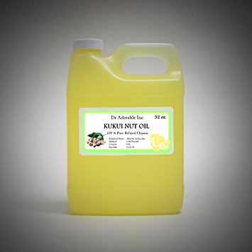 - Dr. Adorable - 100% Pure Kukui Nut Oil Organic Cold Pressed Natural Hair Skin - 32 oz
