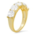 thumbnail image 2 of 14k Yellow Gold Over Silver 5-stone Cushion-cut Diamond Cubic Zirconia Ring | Engagement Ring, Wedding Rings for Women, 2 of 5