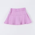 thumbnail image 3 of Kids Little Girls Sport Skirts Solid Color Elastic Waist Pleated Athletic Workout Skirt Summer Casual Comfy Tennis Golf Skort 1-6Y, 3 of 5