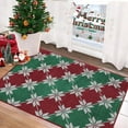 thumbnail image 3 of 2x3 Area Rug Red Christmas Entryway Carpet Xmas Holiday Decor Kitchen Carpet Snowflake Washable Non Slip Indoor Mat Decorative Throw Rug for Living Room Bedroom Dining Room Bathroom, 3 of 9