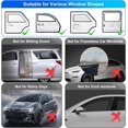 thumbnail image 4 of PIOE-Car Window Shades [Magnetic], 2 Pack Breathable Side Car Window Sun Shade for Baby, Back Window Covers, Anti-Sun Glare, Reduce Uv Rays and Privacy Protection, Fit for 96% Cars Suvs, 4 of 4