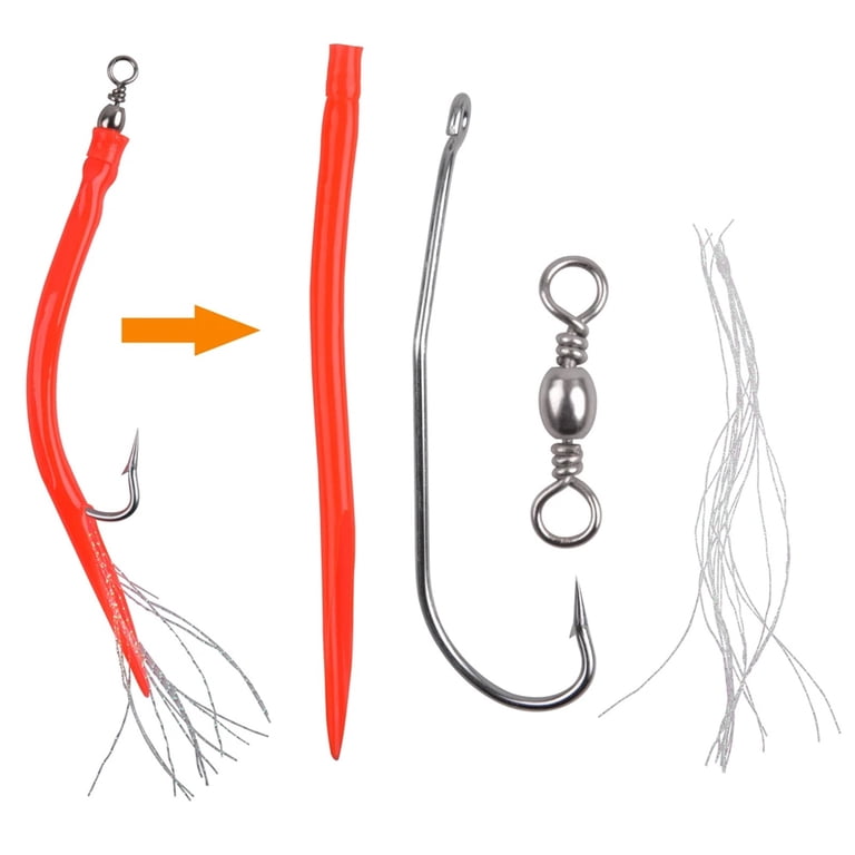 8 hooks for fishing R&R Tackle Fluorocarbon Small Bait Sabiki Rig - 6 - 8 drops