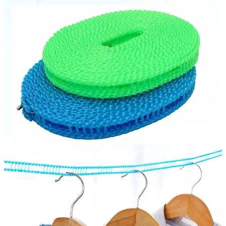 

Windproof Clothes Line Non-Slip Washing Line Nylon Washing Line Portable Travel Clothes Line for Camping Hangers Indoor and Outdoor Use