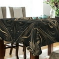 thumbnail image 3 of BZSMCE Square Tablecloth Design Black and Gold Flower Pattern Pattern Tableclothes, 3 of 9