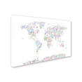 thumbnail image 3 of Trademark Fine Art "Music Notes Map of the World" Canvas Art by Michael Tompsett, 3 of 4