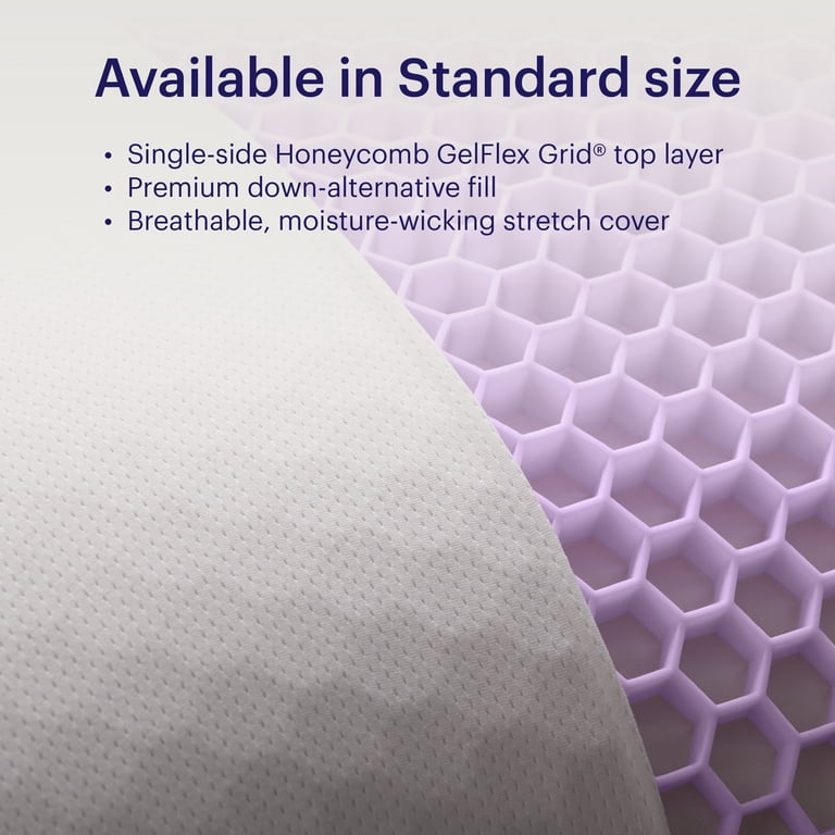 Purple GridCloud Pillow, Honeycomb Gel Flex, Queen photo 2