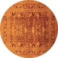 thumbnail image 1 of Ahgly Company Indoor Round Oriental Orange Traditional Area Rugs, 7' Round, 1 of 4