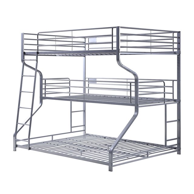 ACME Caius II Triple Bunk Bed - T/F/Q in Silver