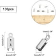 thumbnail image 3 of 100pcs Stainless Steel Cord End Caps - 3mm Inner Diameter Jewelry Making Kit Stainless Steel, 3 of 9
