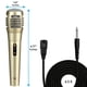 thumbnail image 2 of Micrófono con cable dinámico, Micrófono de mano, Karaoke, Micrófono para cantar, Altavoz vocal, dorado Speravity EL4758-01B, 2 of 2
