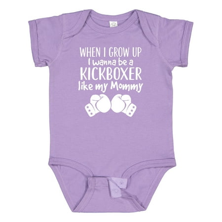 

Inktastic Kickboxing Future Kickboxer Like Mommy Boys or Girls Baby Bodysuit