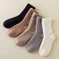 thumbnail image 3 of Vorkoi Womens Mens Fuzzy Socks Fleece Fluffy Cabin Plush Warm Sleep Soft Cozy Winter Adult Socks, 3 of 4