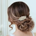 thumbnail image 4 of Rhinestone Bride Wedding Hair Comb Crystal Bridal Hair Piece Bridesmaids Hair Accessories for Women Prom Party Hair Clips (A-Silver), 4 of 4