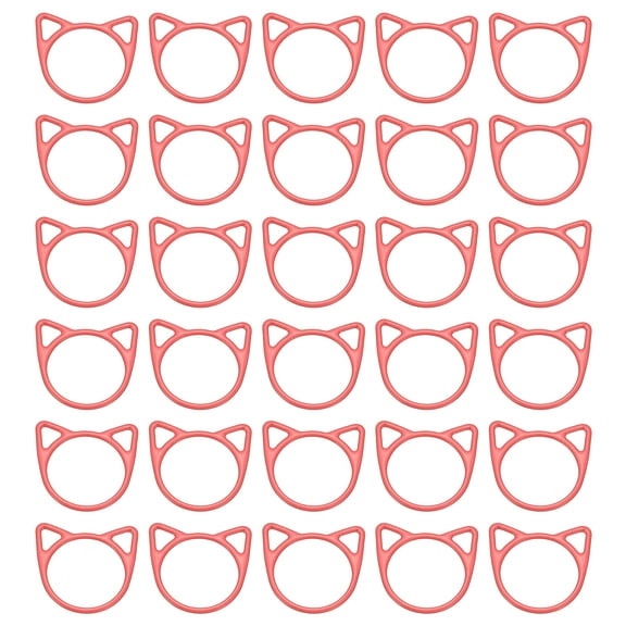 Crochet Stitch Markers, 30Pcs Knitting Markers Needle Pin Cat Locking Stitch Marker for Sewing Crocheting DIY Craft, Red