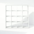 thumbnail image 4 of Furinno Cubic Open Back Multipurpose Clothing & Closet Storage Organizer Shelf, 16-Cube, White, 4 of 6
