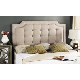 Safavieh Rustic Wood Tufted Upholstered Headboard Walmart Com