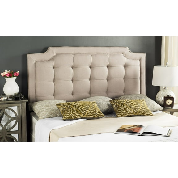 SAFAVIEH Sapphire Modern Glam Tufted Headboard, Queen, Taupe