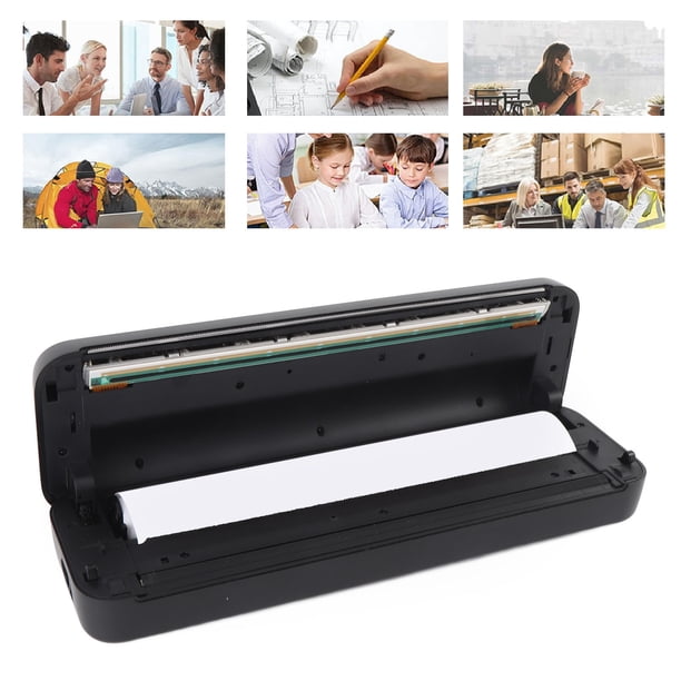 Impresora Térmica Portátil Para Viajes, Impresora Móvil Sin Tinta Recargable De 203 Ppp Con 1 Rollo De Papel Para Uso En Oficina