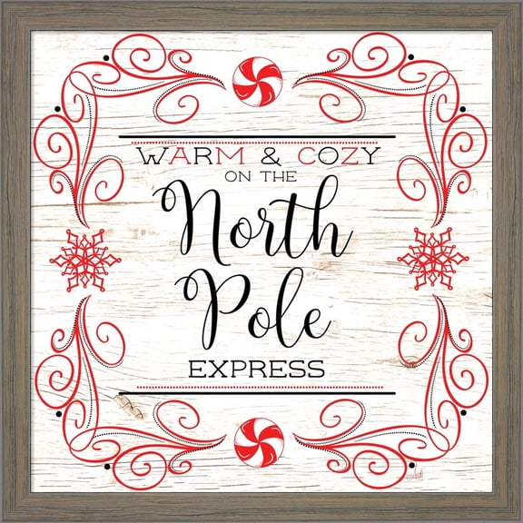 Great Art Now North Peppermint Pole I by Andi Metz, Framed Wall Art, 13W x 13H