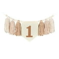 thumbnail image 5 of S SERENABLE High Chair Banner Bead Tassel Garland, Burlap Highchair Banner, Wood Bead Tassel, 1ST Birthday Banner for Boys Girls Bedroom Brown, 5 of 8