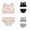 Mixed Color 3pcs-H, variant on LYMAYTER Girls Soft Cotton Seamless Training Bra and Underwear Set Teen Girls Comfort Daily Wear