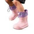 thumbnail image 5 of Otqutp Toddler Boys Girls Rain Boots Kids Color Block Waterproof Rubber Mid Calf Booties Adjustable Drawstring Cuff Non Slip Rain Shoes, 5 of 6