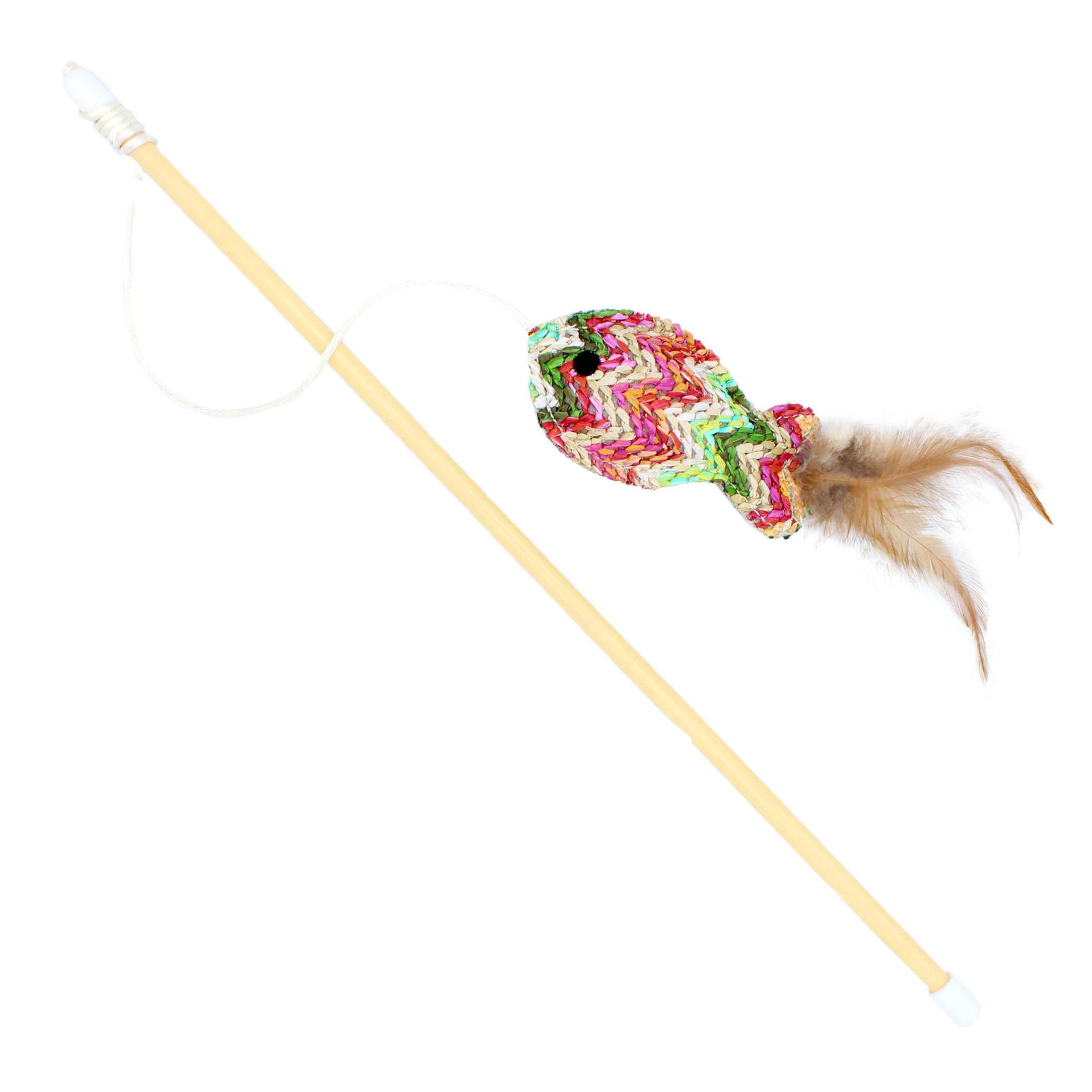Vibrant Life Fish Teaser Wand Cat Toy with Catnip, 2-Pack photo 2