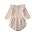thumbnail image 1 of Bébé Filles Romper, Volant Manches Longues Pull en Tricot Bodys Mignon Bébé Tops Tenues, 1 of 1