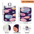thumbnail image 2 of 4 Pack Bathroom Canisters Transparent Storage Jar for Cotton Ball, Swab, Floss Floating Bubbles Pattern, 2 of 7