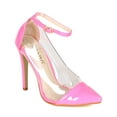 thumbnail image 1 of Liliana Olga-1A New Women Patent Lucite Pointy Toe Stiletto Heel Pump, 1 of 6