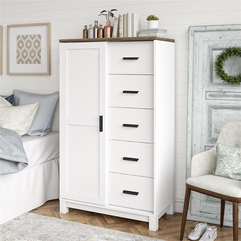 Ameriwood Home Chapel Hill Gentlemen's Chest in White