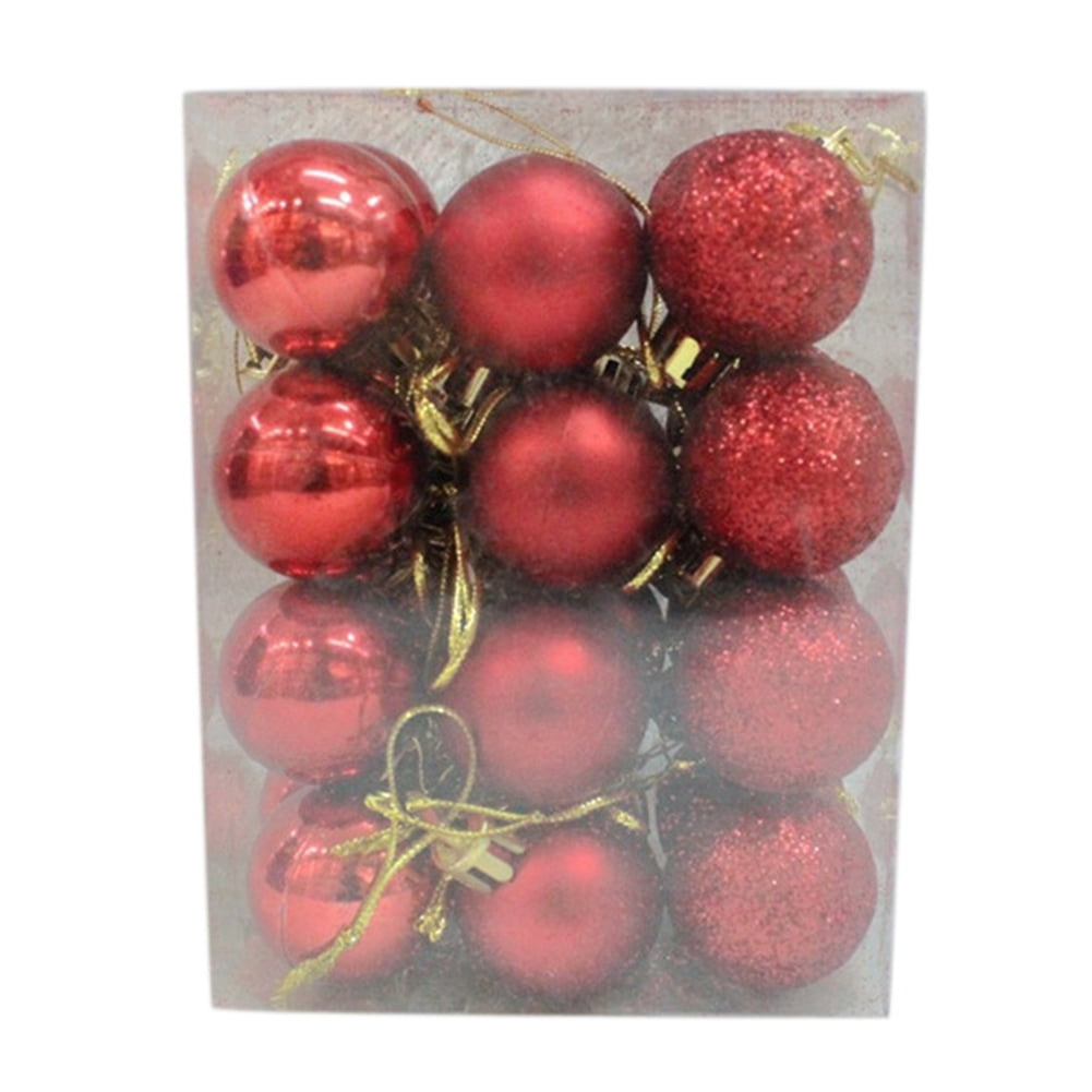 40mm, 60mm Christmas Tree Ornaments Hanging Baubles Xmas Decor 6cm Details about   24 Pack 4 