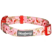 Blueberry Pet 8 Patterns Spring Scent Inspired Floral Rose Baby Pink Dog Collar, Small, Neck 12"-16", Adjustable Collars for Dogs