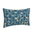 thumbnail image 2 of Naloa Anchors Pillowcase, Throw Pillowcase, Wrinkle-Free, Stain-Resistant with Hidden Zipper for Bedroom Sofa - 16"x24", 2 of 9
